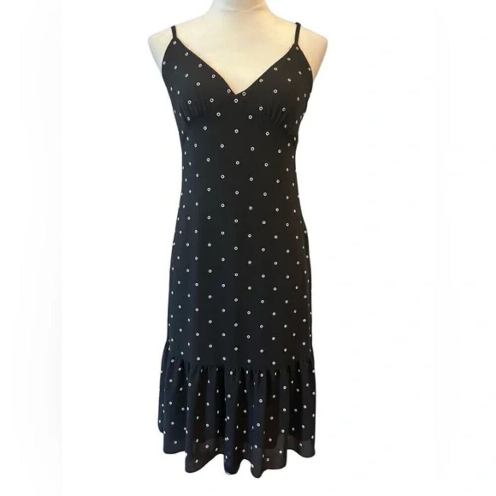 MICHAEL KORS Grommeted Georgette Black Slip Dress Sz XXS - Picture 4 of 13